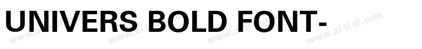 UNIVERS BOLD FONT字体转换